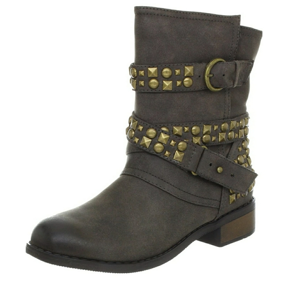 Dirty Laundry Stud Ankle Belt Boot Booty